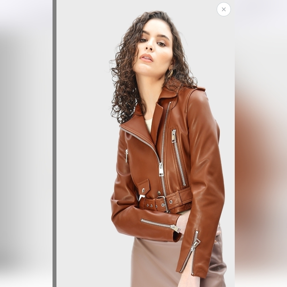 LTH JKT NWOT Mya Leather Cropped Moto Jacket